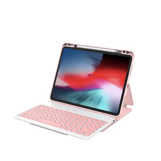 iPad Uyumlu 10.9 2022 (10.Nesil) Wiwu Protective Gizli Kalem Bölmeli Klavyeli Kılıf