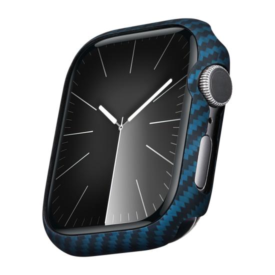 Watch 7 45mm 600D Aramid Fiber Classic Serisi Black-Blue Twill Kasa Koruyucu Pitaka Air Case