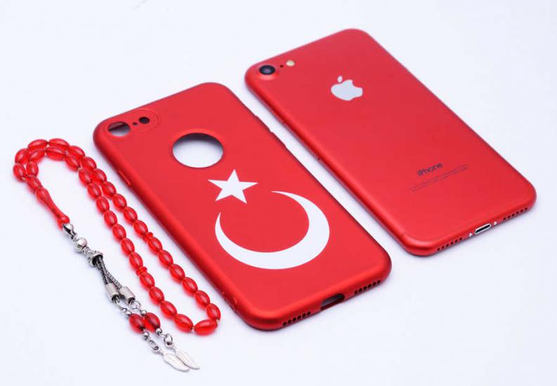 iPhone Uyumlu 7 Kılıf Tuhatu Bayrak Silikon