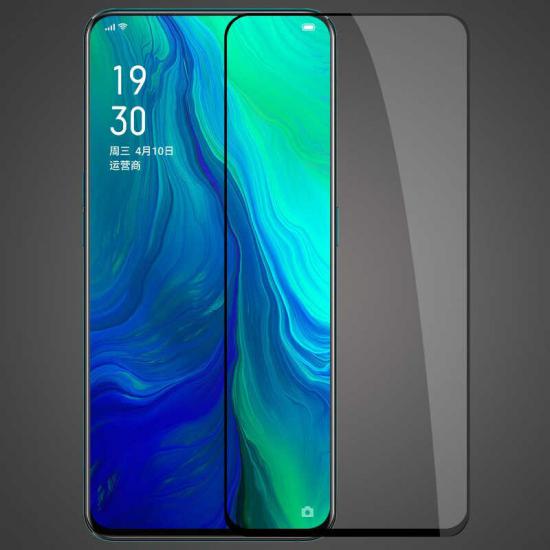 Oppo Reno Tuhatu Kenarları Kırılmaya Dayanıklı Cam Ekran Koruyucu